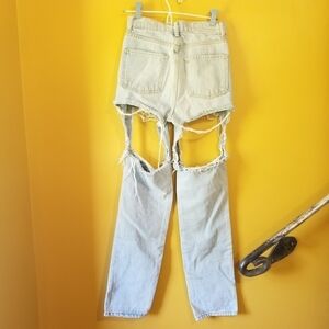 𝅺NWT Revice Denim LA Cold Knee Distressed Straight Leg Jeans Size 25